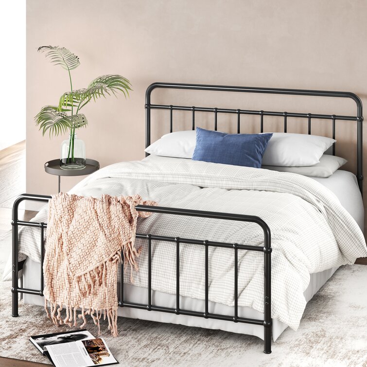 Queen size bed on sale frame wayfair